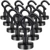 MIN CI 14pcs Black Magnetic Hooks Heavy Duty 22lbs, Neodymium