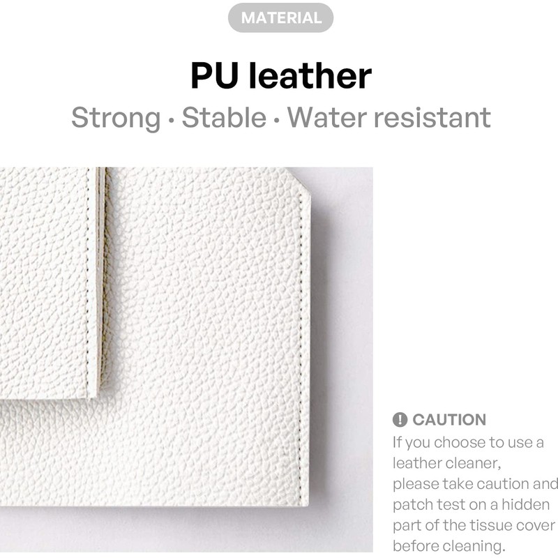 carrotez Tissue Box Cover, [Refined] Modern PU Leather Rectangular Tissue