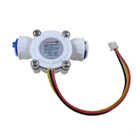 G3/8" Quick Connect Hall Effect Sensor Water Flow Sensor Food Grade Flow Meter Water Flow Counter Meter 0.3-10L/min-Arduino, Raspberry Pi and Reverse Osmosis Filter Compatible