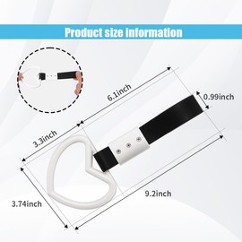 GLSOWEE 2PCS Heart-Shaped Car Handle Straps, Auto Grap Handle Warning Pull Ring, Heart Decor for Car, SUV, Subway, Bus