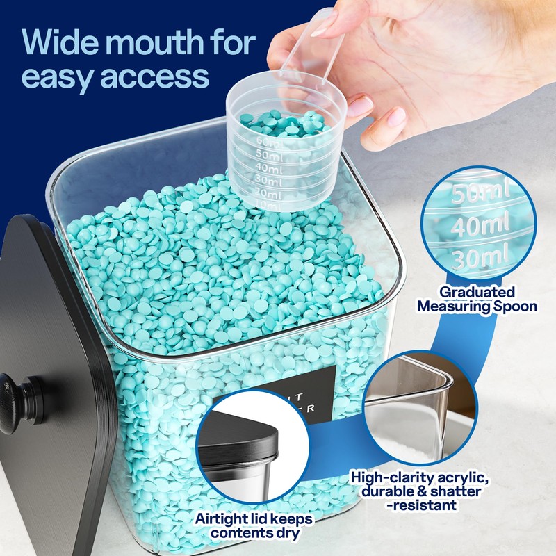 3+1+1 Pack Laundry Pods Container & Dryer Sheet Holder with