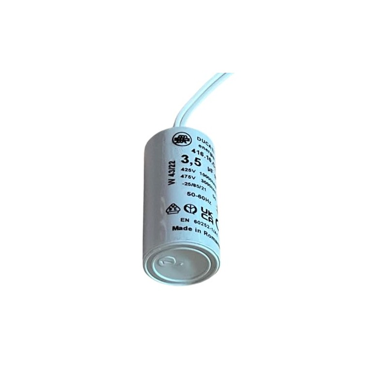 Capacitor 3.5µF 3.5uF with Wires 25 mm x 55 mm