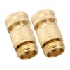2PCS Water Hose Quick Connector Brass 3/4 Inch Male and