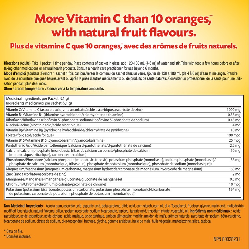 Emergen-C Immune Support Fizzy Drink Mix, A Boost of Vitamins