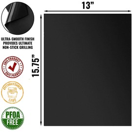 BBQ Grill Mat, Non-Stick Reusable Heat Resistant Baking Mat Pads, Durable Easy-to-Clean Sheets, PFOA-Free, Perfect for Grilling Meat, Veggies, Seafood on Gas, Charcoal, Oven, Electric Grills - 7 PCS