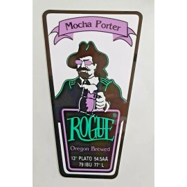 ROGUE Ales ~ "Mocha Porter" Beer Tap Handle Sticker Collector/Man Cave