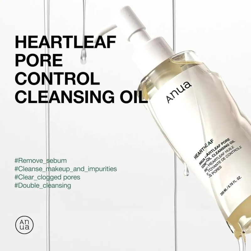 Aceite Limpiador Hua Heartleaf Pore Control, Coreano, 200 Ml
