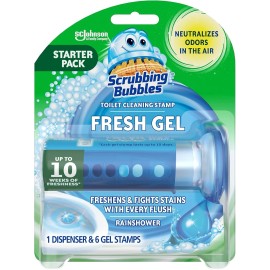 Scrubbing Bubbles Toilet Gel Stamps, Fresh Gel Toilet Cleaning Stamps, Helps Kee