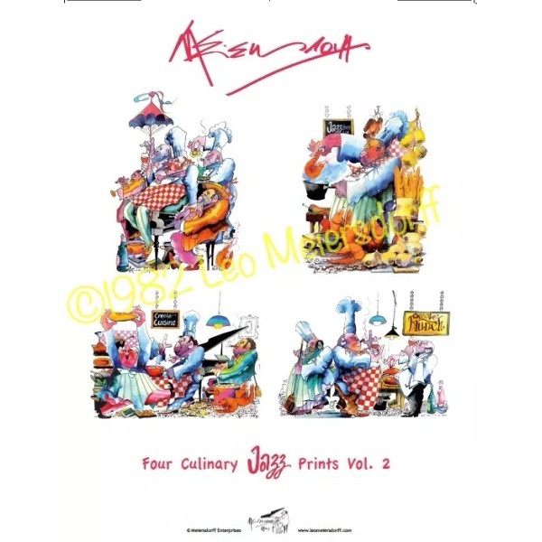 Set of 4 Individual Prints + Cover "Culinary Jazz, Vol.