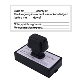 Notary Stamps Self Inking, 3.35x1.38in Notary Acknowledgement Stamp Notary Seals for Notary Public Supplies