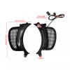 HDBUBALUS Headlight Vent Accent w/ Black Grille LED Light Fit