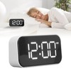 Digital Alarm Clock Large Number USB Rechargeable Mirror Electronic Desktop