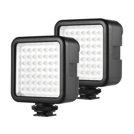 LED Video Light, Andoer 2pcs 49 LED Camera Light, Dimmable Camera Fill Light, Mini Video Light for YouTube Photography Video