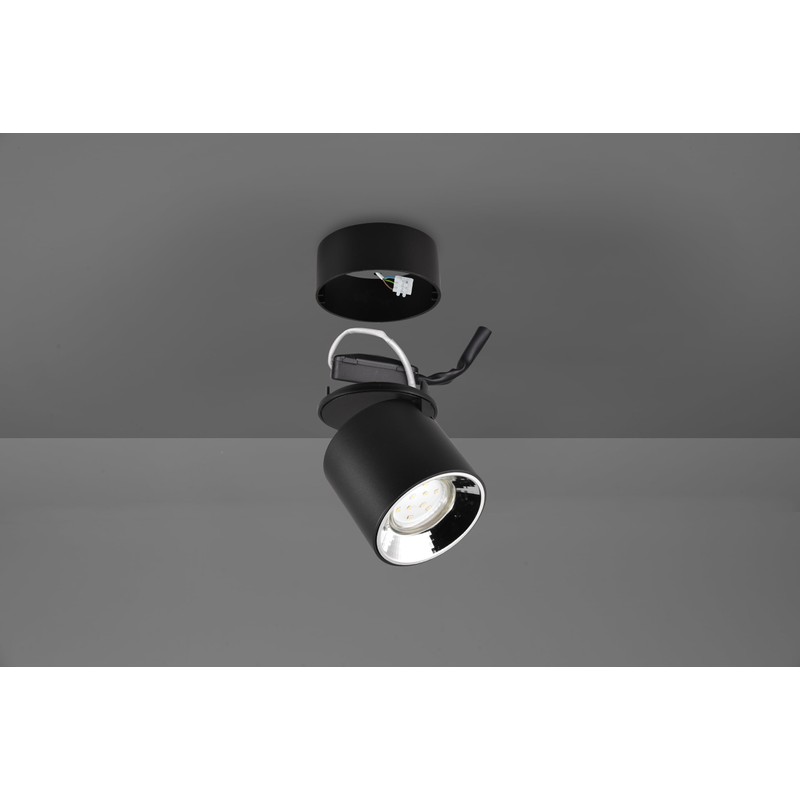 Trio Leuchten Guayana 651000132 Recessed and Surface-Mounted Light Metal Black