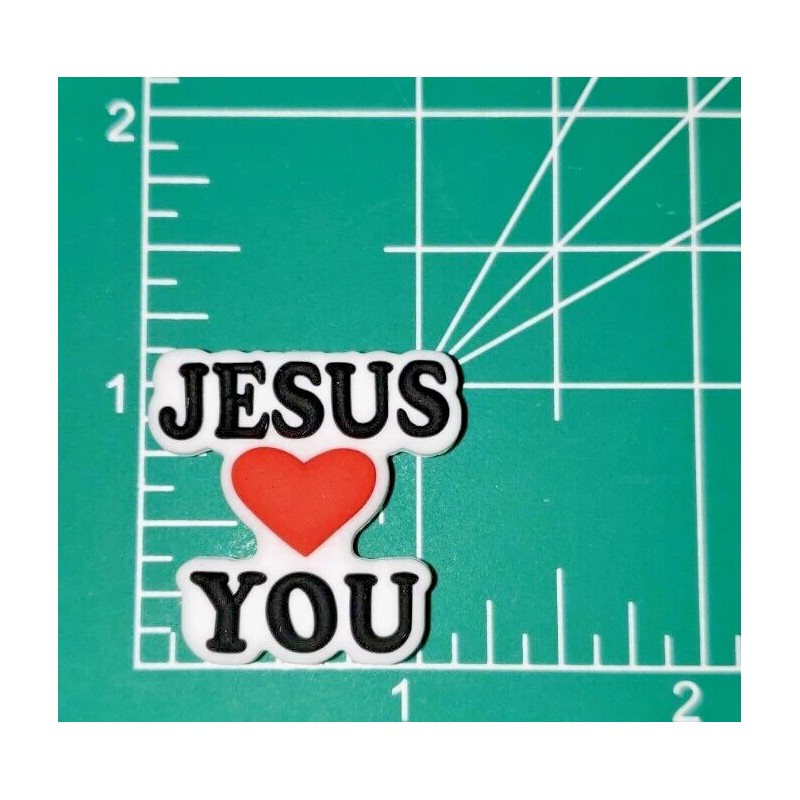 Silicone rubber Focal Beads DIY Beadable Pens Keychains JESUS LOVES