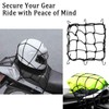 2PCS Motorcycle Cargo Net, Durable Motorcycle Luggage Straps with Hooks,