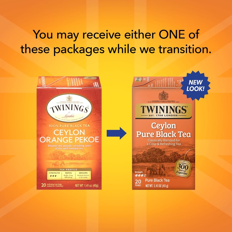 TWININGS TEA, TEA,CEYLON 20 BAG