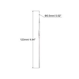 sourcing map Stainless Steel Crochet Hook 0.5mm Knitting Needles for DIY Craft Yarn 6Pcs
