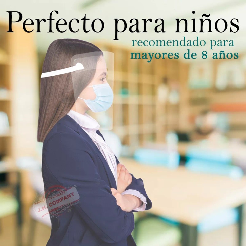 Careta Protector Facial Anti Empañante Mascarilla 50pz