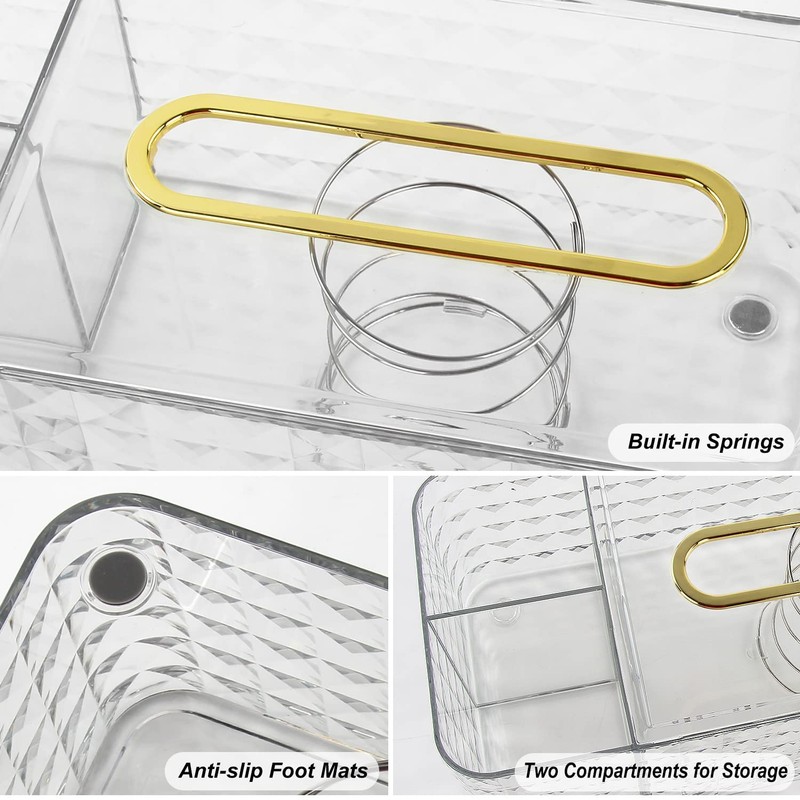 Discoball Tissue Box Clear Tissue Holder Rectangular Napkin Dispenser Tissue