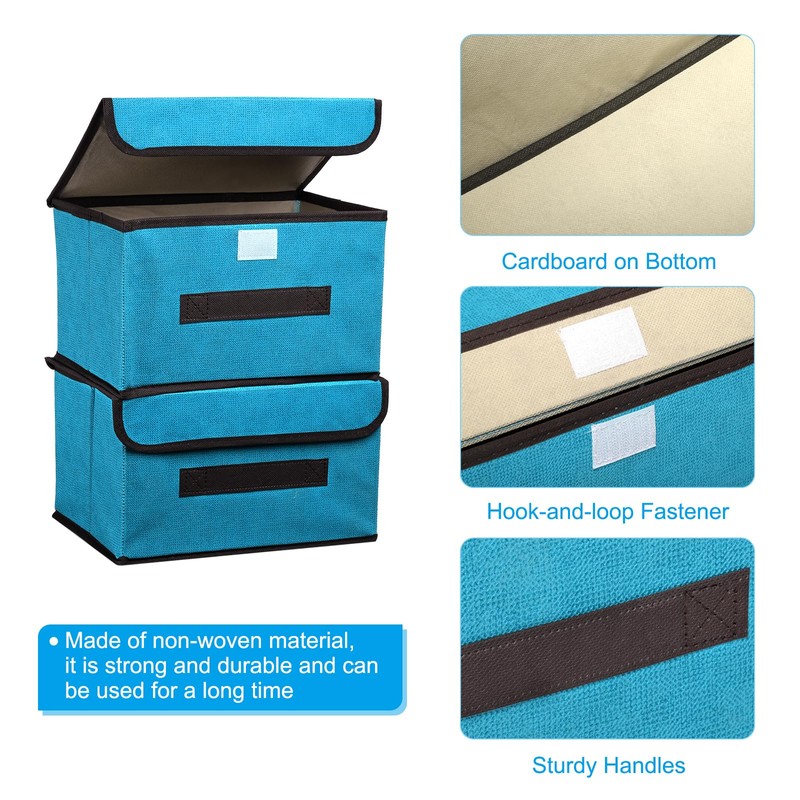 PATIKIL Fabric Collapsible Storage Bin 10.2 x 7.5 x 6.3