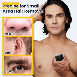 Kit de cera para la nariz: kit de cera para el cabello de la nariz con calor rápido USB y temperatura inteligente, depilación sin dolor de nariz y oíd
