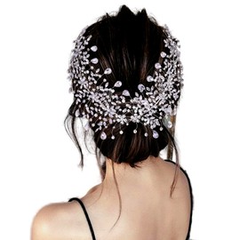 wedding tiara bridal hair piece silver rhinestone hair accessory for ladies ,Rhinestone Bridal Bridesmaid Hair Comb Accessories (Silver Left and Right)