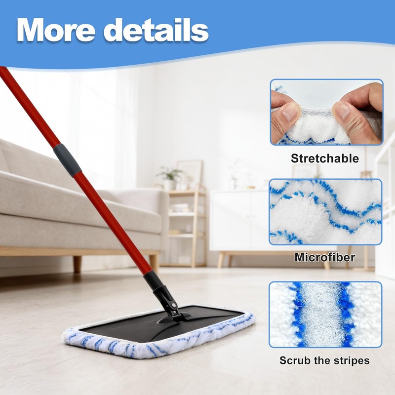 Microfiber Flat Mops for Ocedar Hardwood Floor 'n More Microfiber