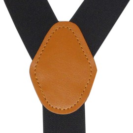 Doloise Men's Suspender Wide Adjustable and Elastic Braces Y Shape with Very Strong Hooks-Heavy Duty(Black)