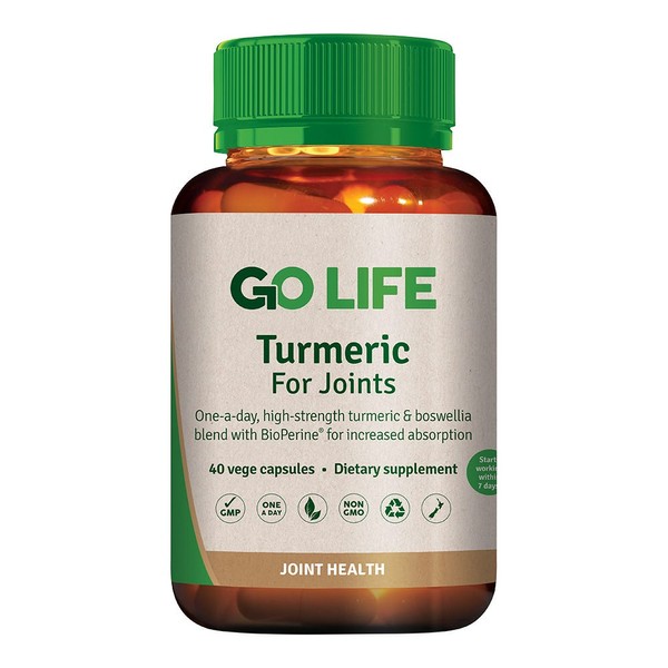 GO LIFE Turmeric for Joints - 40 Capsules