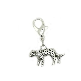 jewelleryjoy Cheetah Cat Leopard Tibetan Silver Clip On Lobster Clasp Charm