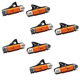AWE X 4 Pairs 55mm Black Cassette Road Brake Pads Grey/Orange/White
