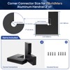 2 Pack Corner Connectors for 2"x1" Aluminum Handrail, 100mm x