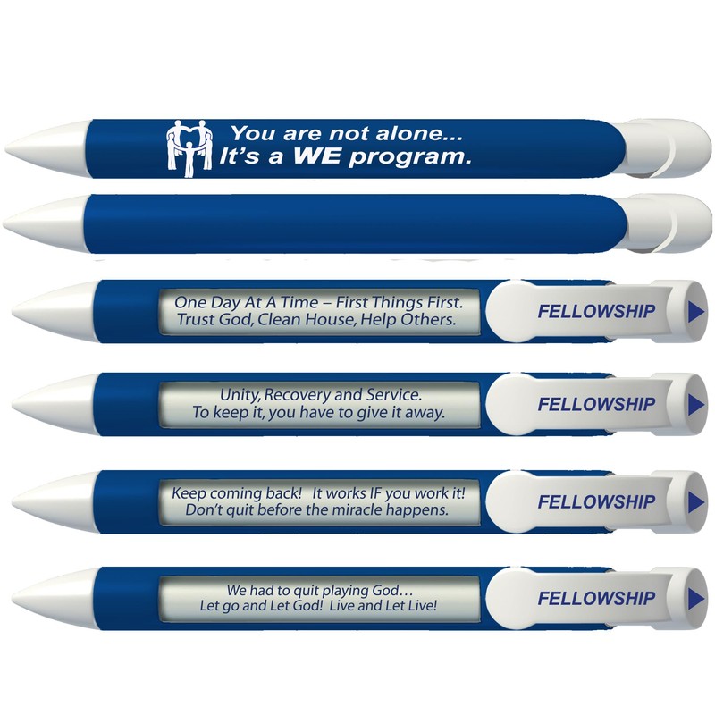 Greeting Pen Recovery Pens- Fellowship/12 Step Recovery/Vision For You Trio