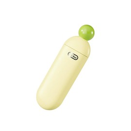 Maobuli Slim Flat Pill Box, Thin Moistureproof Pill Organizer, Small Daily Vitamin Case, Portable Trinket Organizer, Stylish Pill Case 3 Compartments (Yellow Green)