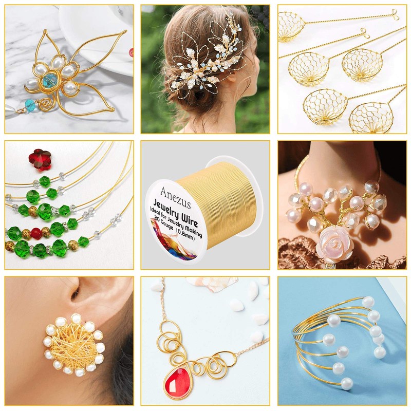 Jewelry Wire, Anezus Silver Craft Wire Tarnish Resistant Copper Beading