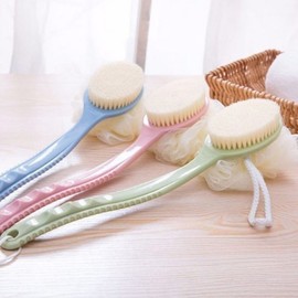 Natural fine bristle shower brush towel all-in-one green green