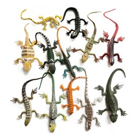 Yitaocity Yitaocity 12Pcs Realistic Rubber Lizards Toys Animal Figures Artificial Model Reptile Lizard for Party Favors Decoration, Gag Toys, Prank and Prop, Classroom Prizes