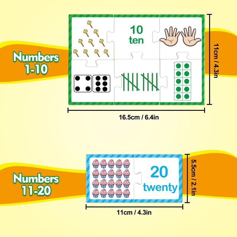Number Puzzle Cards,Counting Toys,Math Manipulatives,Math Games,Puzzles,Matching Games, Learning Activities,Classroom Must