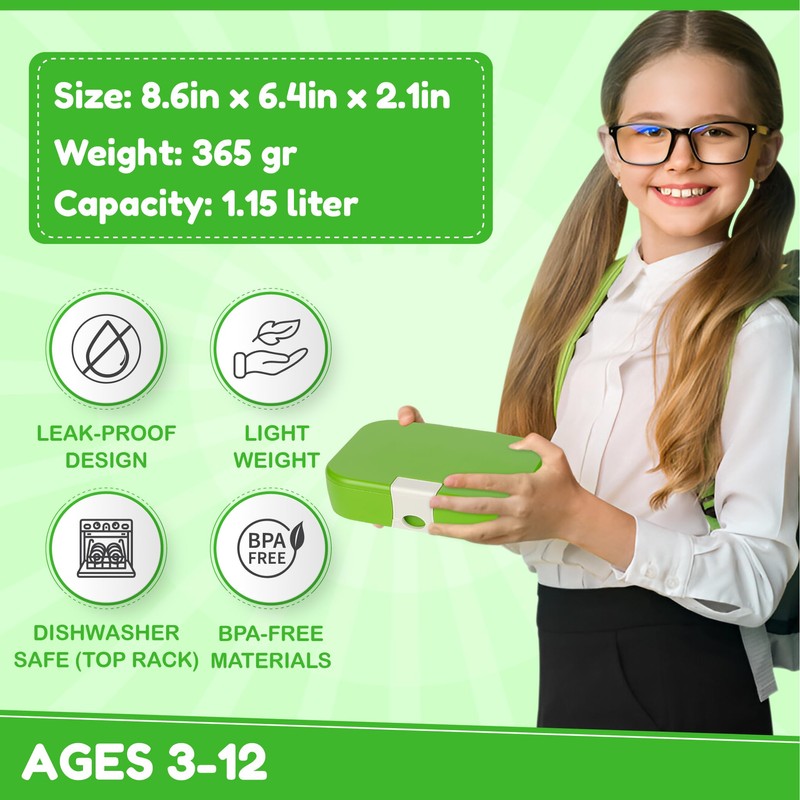 YOOPI Digital bento lunch box for kids offers ideal portion
