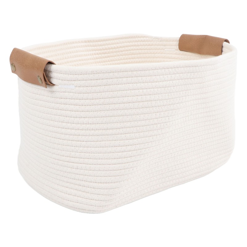 Cotton Rope Basket Large Capacity Multifunction Rope Woven Blanket Basket