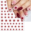 IDDFEVE 4th of July Nail Stickers, Laser Bright Red Blue
