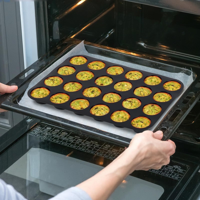 Inn Diary Silicone Muffin Pan for Baking 24 Cups Non-Stick