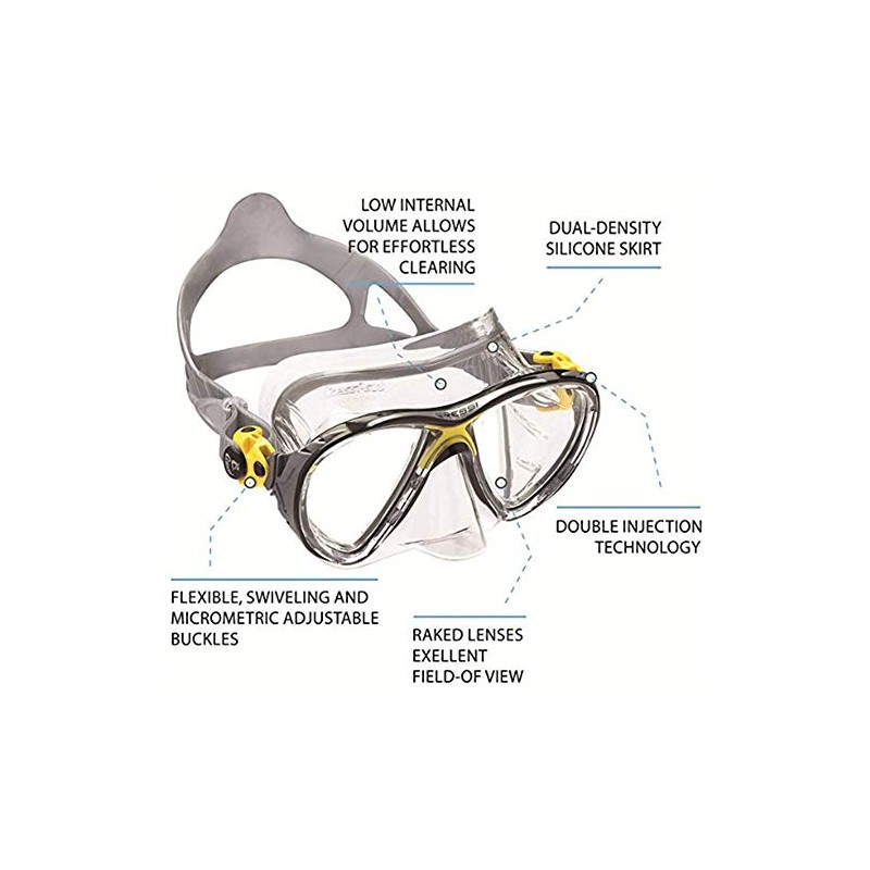 Cressi Big Eyes Evolution Crystal, white/blue