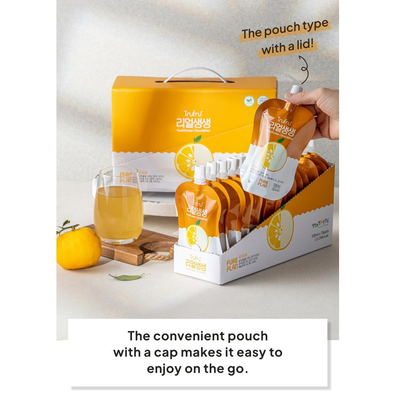 [Korean Food] Trufru Real Yuzu & Pear(100ml*15pack)