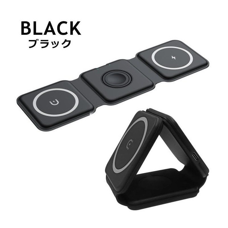 LTG 7987144 Wireless Charger, Magnet, Compatible with MagSafe, Qi Stand,