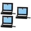 Set of 3 Plastic Toy Laptops for Action Figures, Dioramas,