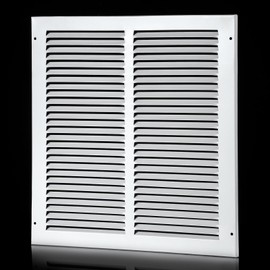 14x14 Return Air Grille(Duct Opening Size),Air Return Vent Cover,Flat Vent Cover,Rejillas De Aire Acondicionado Para Casa,Return Air Grilles,Outer Dimensions:15.75"Wx15.75"H(14"W x 14"H, Duct Opening)