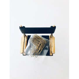 Directors Chair - Magnetic Paper Clip Holder (Black & Gold)