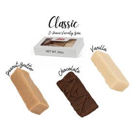 Uncle Butch's Fudge - Creamy and Smooth Classic Box Fudge Variety Box - Decadent and Delicious Handcrafted Fudge Gift Box (24oz total)